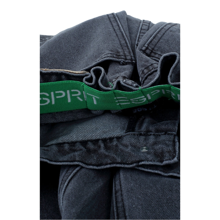 ESPRIT WIDE-LEG DENIM SHORTS（UNISEX）-DENIM BLACK