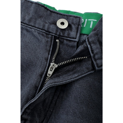 ESPRIT WIDE-LEG DENIM SHORTS（UNISEX）-DENIM BLACK