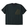 WHITE MOUNTAINEERING WIDE POCKET STRIPE T-SHIRT-NAVY/GREEN