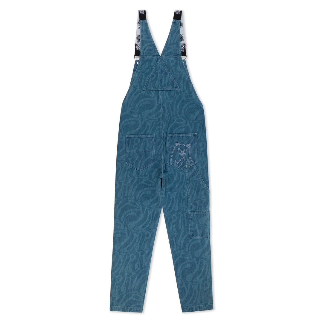 RIPNDIP WILSHIRE DENIM OVERALLS-MULTI