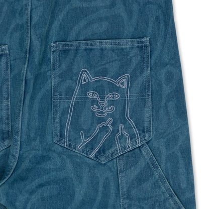 RIPNDIP WILSHIRE DENIM OVERALLS-MULTI
