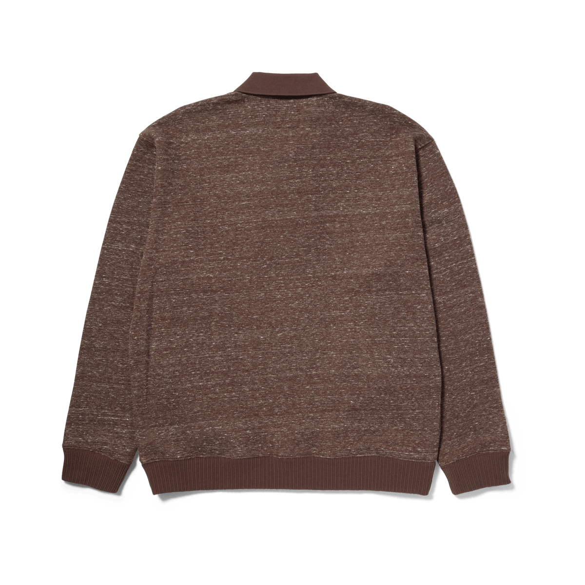 HUF WINSTON POLO FLEECE-DARK BROWN