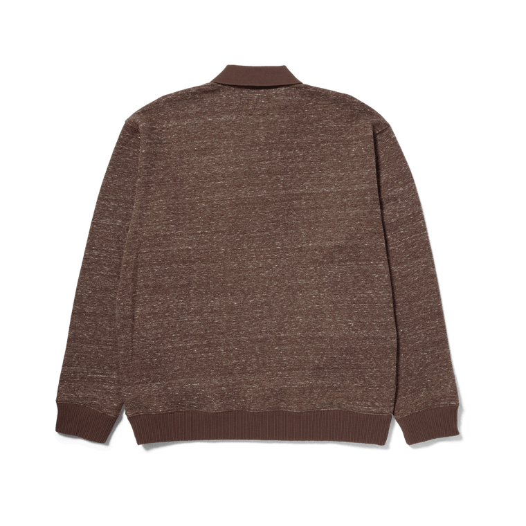 HUF WINSTON POLO FLEECE-DARK BROWN