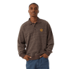 HUF WINSTON POLO FLEECE-DARK BROWN