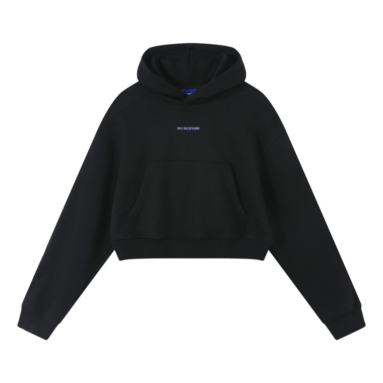 ORI FREDERIQO WOMEN PRINTED HOODED SWEATSHIRT-BLACK