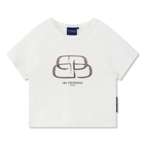 ORI FREDERIQO WOMEN PRINTED  SS TEE-WHITE