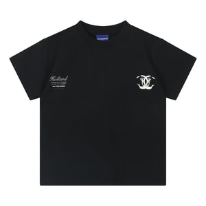 ORI FREDERIQO WOMEN PRINTED WASHED T-SHIRT-BLACK