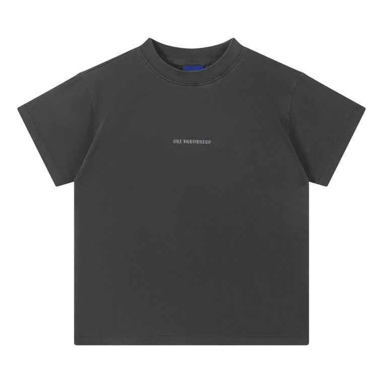 ORI FREDERIQO WOMEN PRINTED WASHED T-SHIRT-GREY