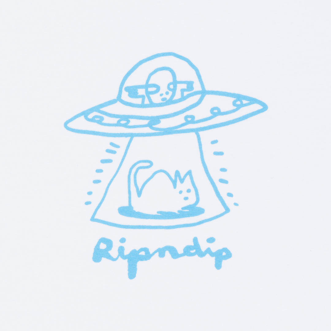 RIPNDIP WOMEN'S BLONDED CROPPED RINGER TEE-WHITE