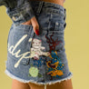 RIPNDIP WOMNE'S TRAVIS DENIM SKIRT-LIGHT WASH
