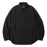MEANSWHILE WOOL SEERSICKER SIDE SLITE L/S SHIRT-BLACK