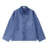 ESPRIT WORKWEAR JACKET WITH CORDUROY COLLAR-BLUE