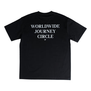 NINE POINT NINE WORLD JORUNEY CIRCLE S/S TEE-BLACK