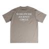 NINE POINT NINE WORLD JORUNEY CIRCLE S/S TEE-KHAKI
