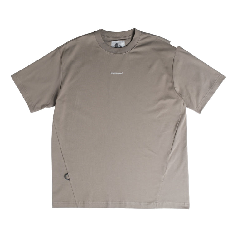 NINE POINT NINE WORLD JORUNEY CIRCLE S/S TEE-KHAKI