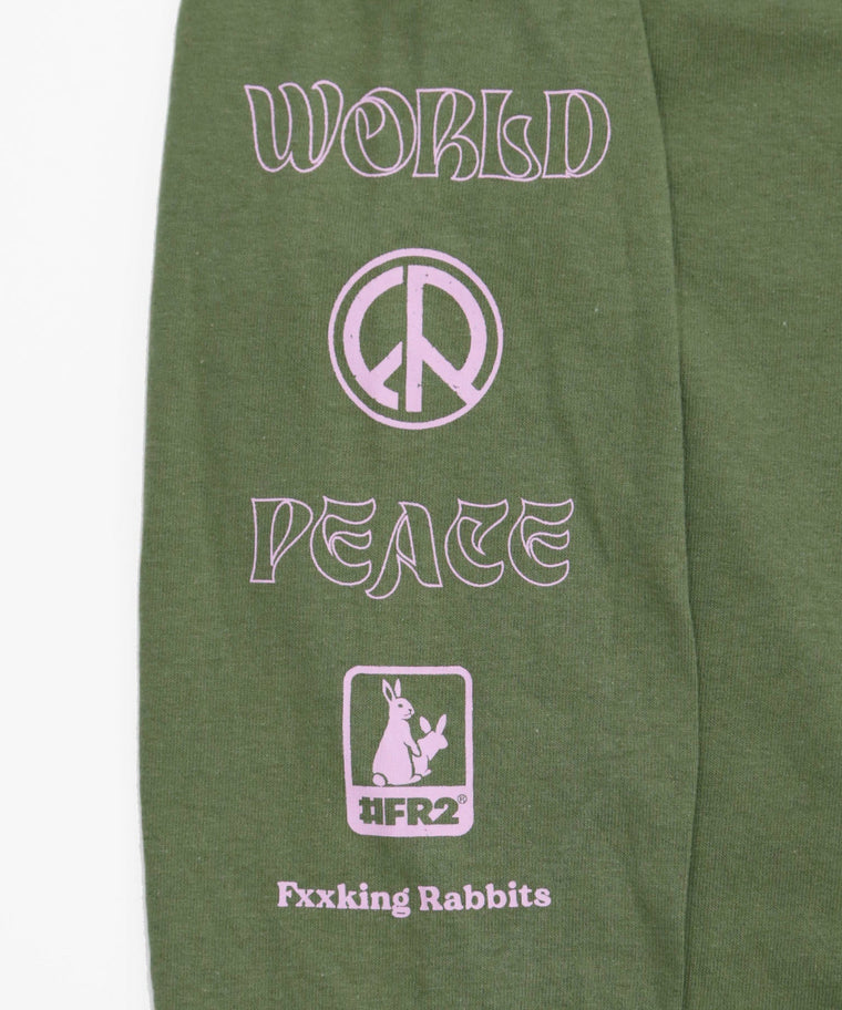 #FR2 WORLD PEACE L/S T-SHIRT-KHAKI