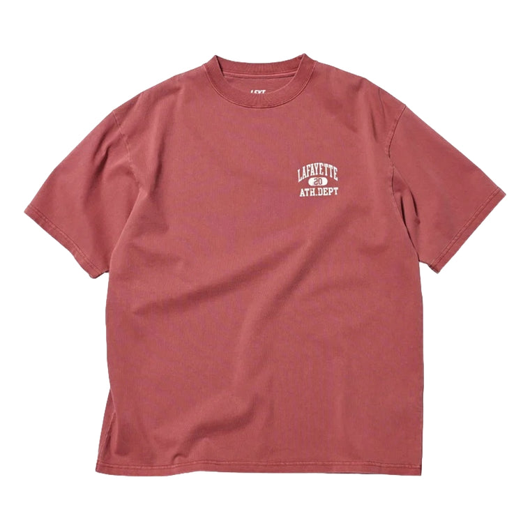 LAFAYETTE WORN OUT ATHLETICS TEE-BURGUNDY