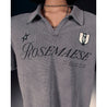 ROSEMAESE WAFFLE OVERSIZED POLO TEE-GREY