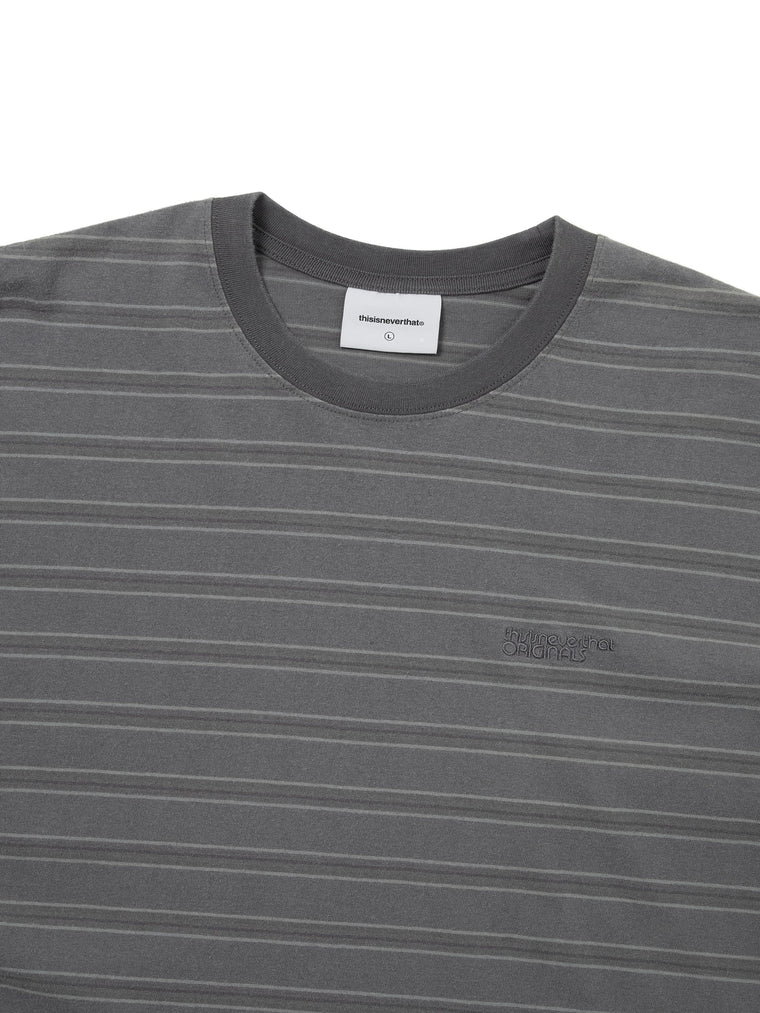 THIS IS NEVER THAT WASHED STRIPED TEE-GREY