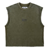 NEUTRAL SOCIETY SNOW WASH LOGO SLEEVELESS-OLIVE