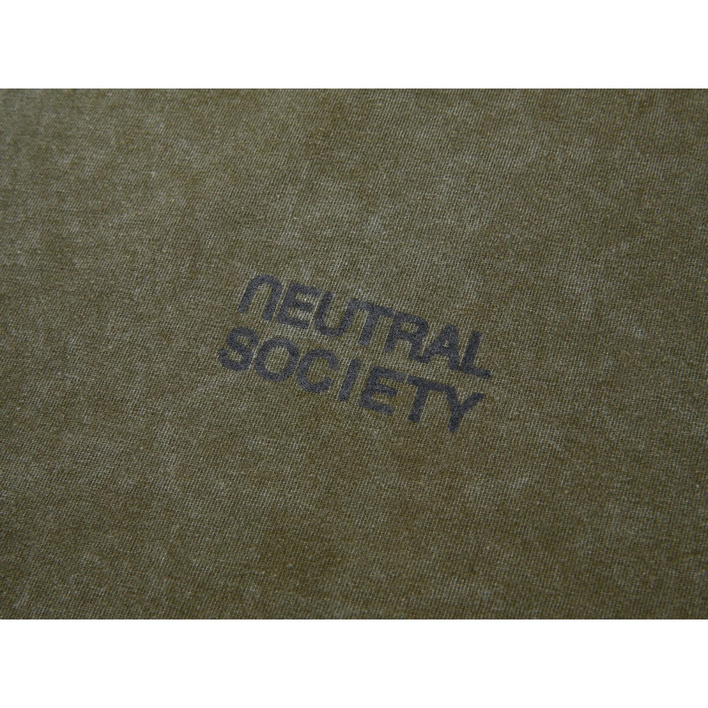 NEUTRAL SOCIETY SNOW WASH LOGO SLEEVELESS-OLIVE