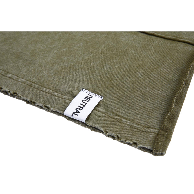 NEUTRAL SOCIETY SNOW WASH LOGO SLEEVELESS-OLIVE