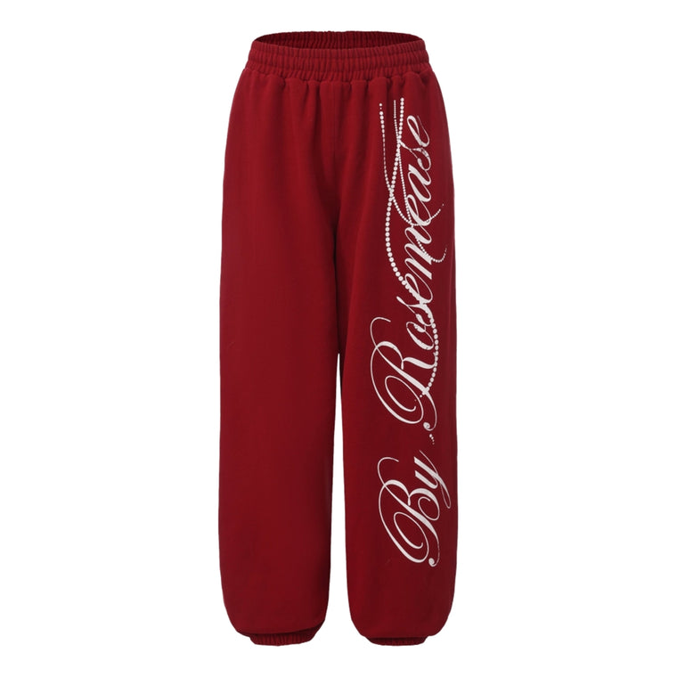 ROSEMAESE WINTER COTTON SPORT PANTS-RED