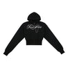 ROSEMAESE WINTER COTTON ZIPPER HOODIE-BLACK