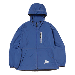 AND WANDER X GRAMICCI BRUSHED NYLON JACKET-BLUE