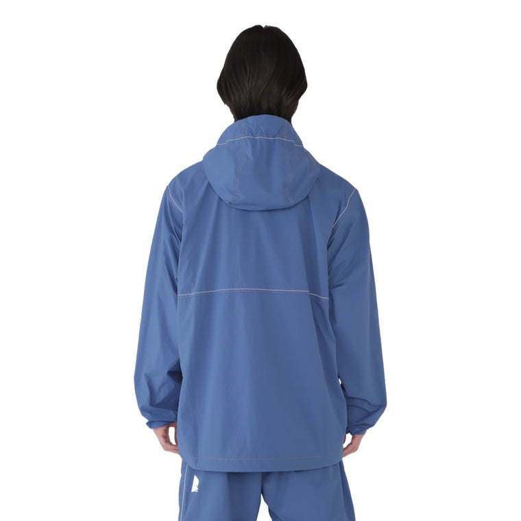 AND WANDER X GRAMICCI BRUSHED NYLON JACKET-BLUE