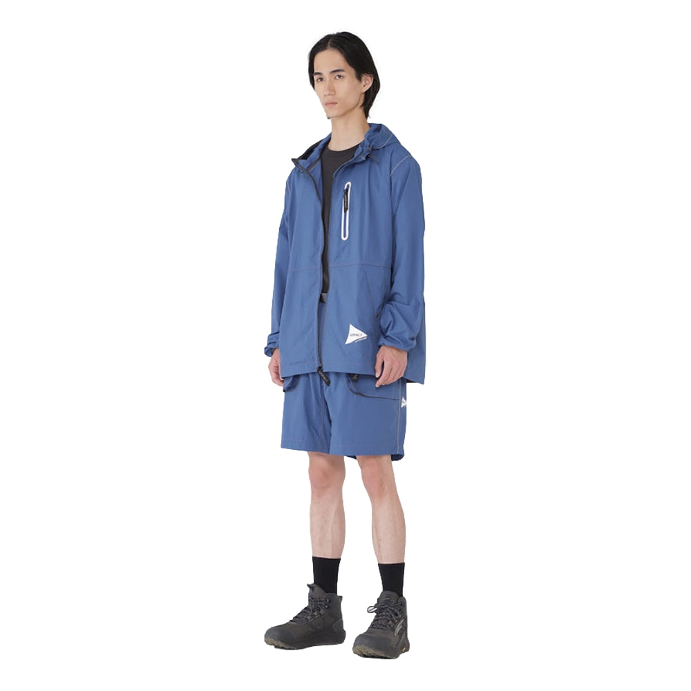 AND WANDER X GRAMICCI BRUSHED NYLON SHORT-BLUE