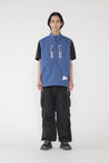 AND WANDER X GRAMICCI BRUSHED NYLON VEST-BLUE