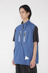 AND WANDER X GRAMICCI BRUSHED NYLON VEST-BLUE