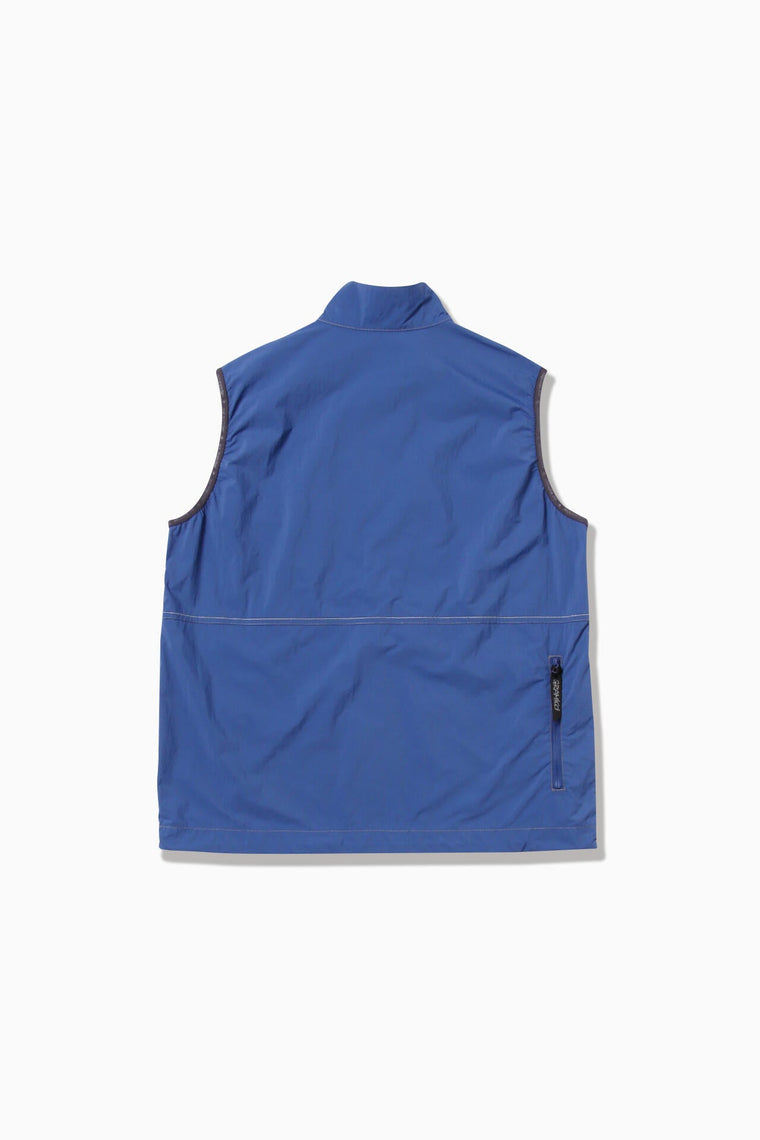 AND WANDER X GRAMICCI BRUSHED NYLON VEST-BLUE