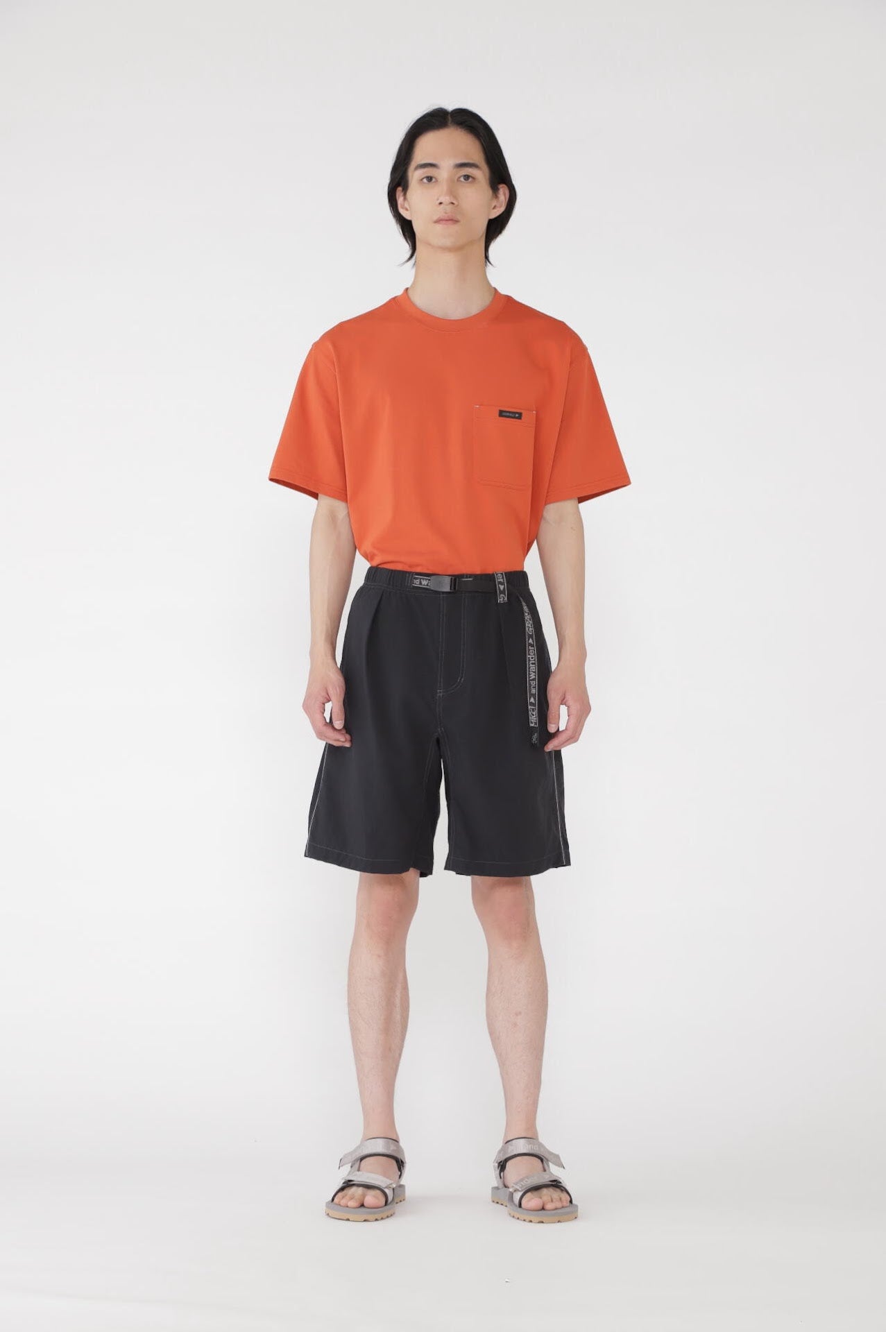 AND WANDER X GRAMICCI M NYLON G-SHORT-BLACK