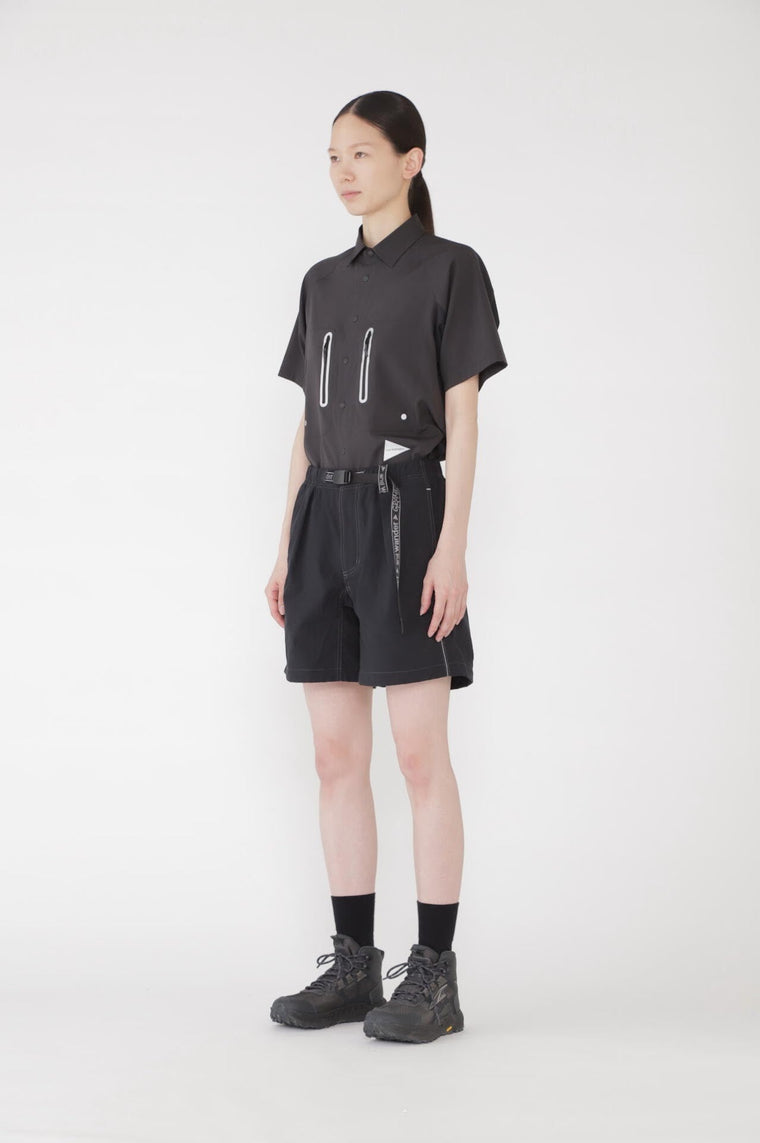 AND WANDER X GRAMICCI W NYLON G-SHORT-BLACK