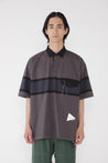AND WANDER X GRAMICCI TECH RUGBY SHIRT-CHARCOAL