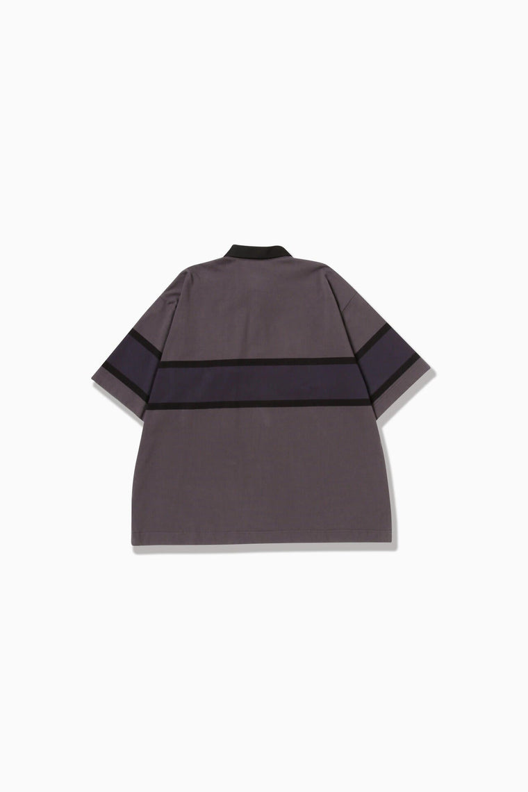 AND WANDER X GRAMICCI TECH RUGBY SHIRT-CHARCOAL
