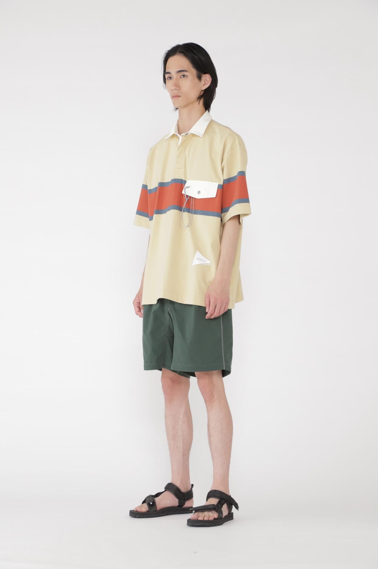 AND WANDER X GRAMICCI TECH RUGBY SHIRT-YELLOW