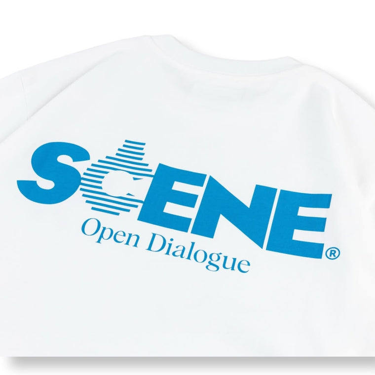 SCENE BY ICE FIRE X OPEN DIALOGUE SCENE IN BLUE TEE-WHITE