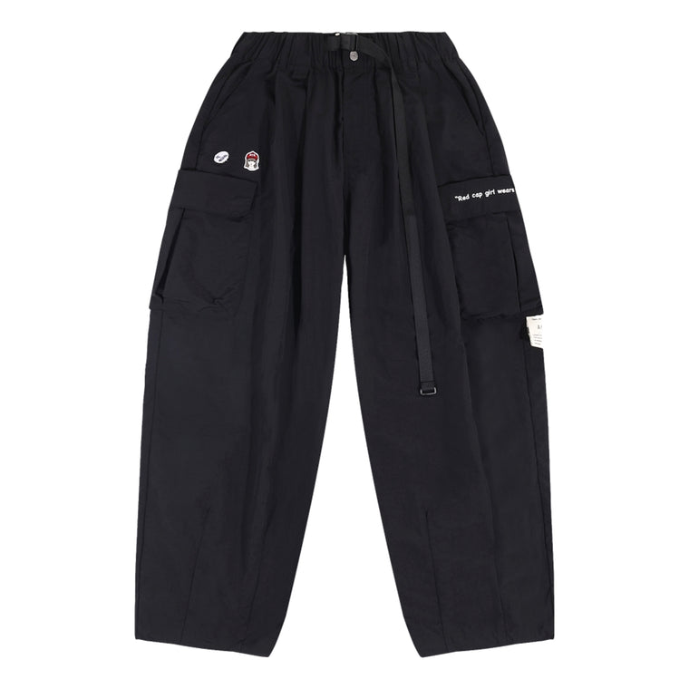 A[S]USL X RED CAP GIRL BOLLOON PANTS-BLACK