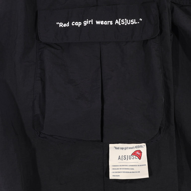 A[S]USL X RED CAP GIRL BOLLOON PANTS-BLACK