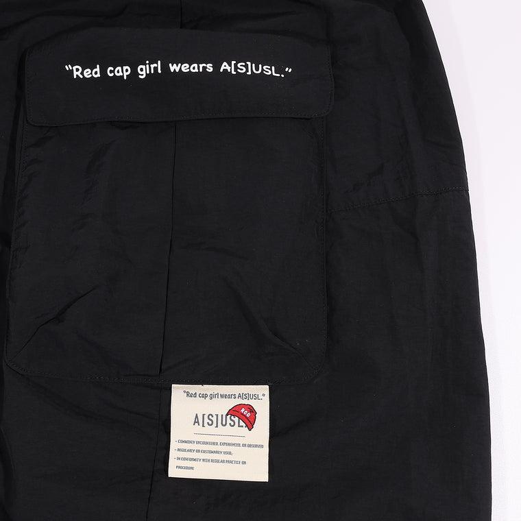 A[S]USL X RED CAP GIRL BOLLOON SKIRT-BLACK