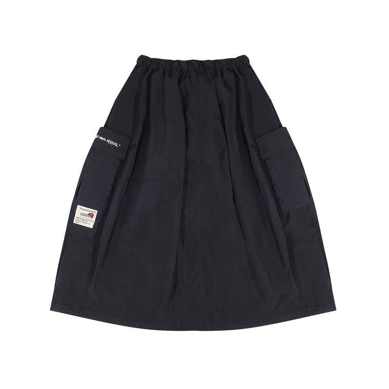 A[S]USL X RED CAP GIRL BOLLOON SKIRT-BLACK