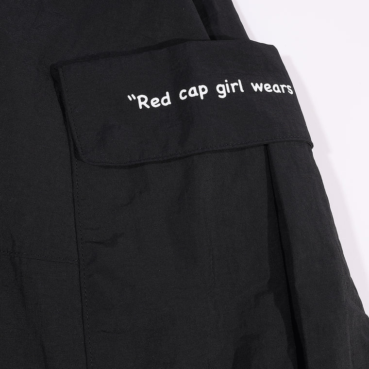 A[S]USL X RED CAP GIRL BOLLOON SKIRT-BLACK