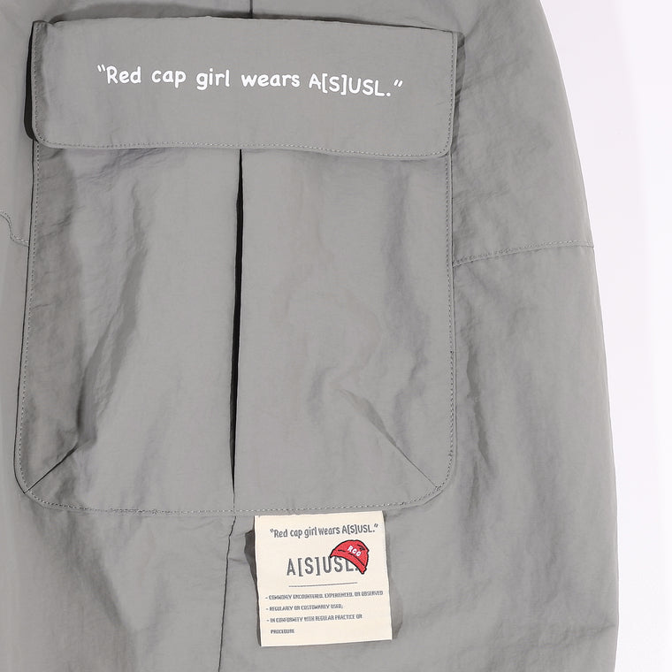 A[S]USL X RED CAP GIRL BOLLOON SKIRT-LIGHT GREY