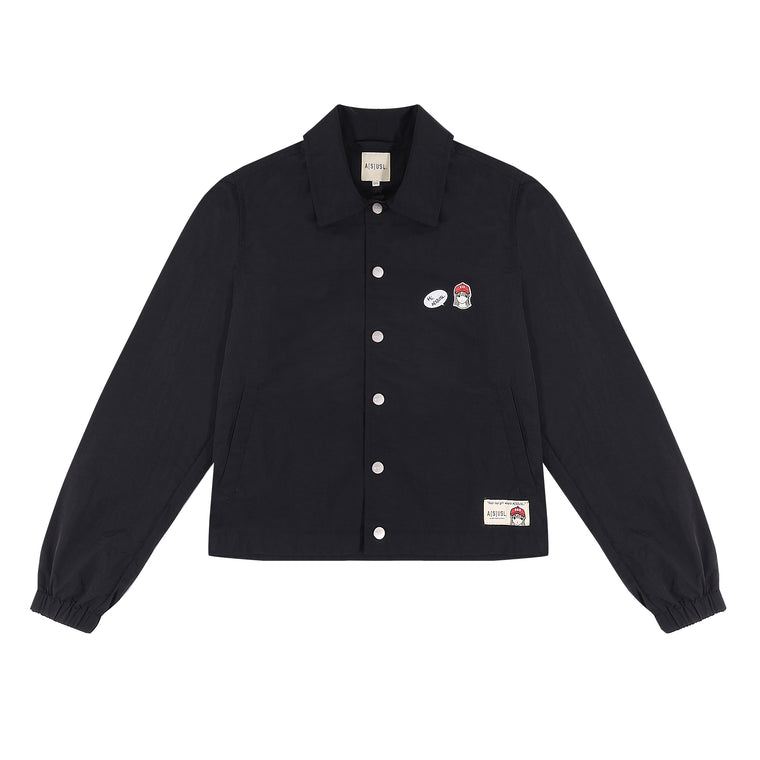 A[S]USL X RED CAP GIRL COACH JACKET-BLACK