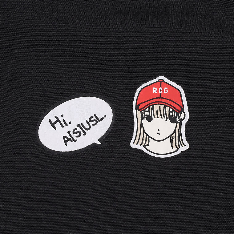 A[S]USL X RED CAP GIRL COACH JACKET-BLACK