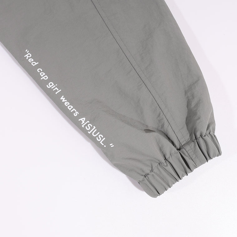A[S]USL X RED CAP GIRL COACH JACKET-LIGHT GREY