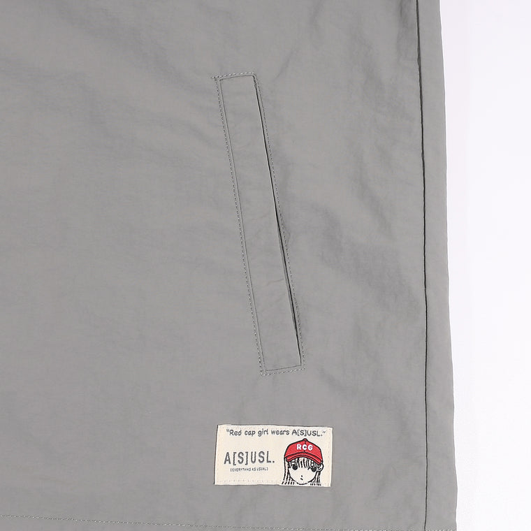 A[S]USL X RED CAP GIRL COACH JACKET-LIGHT GREY